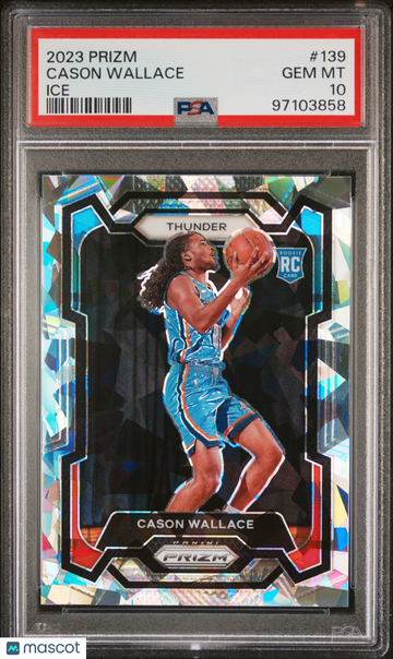 2023 Panini Prizm Cason Wallace #139 Ice PSA 10