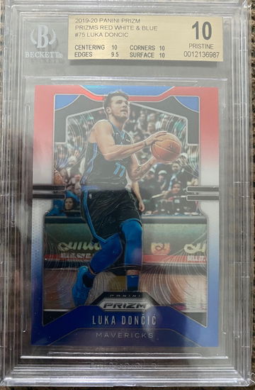 Luka Doncic Prizm Red White Blue BGS 10 POP 4