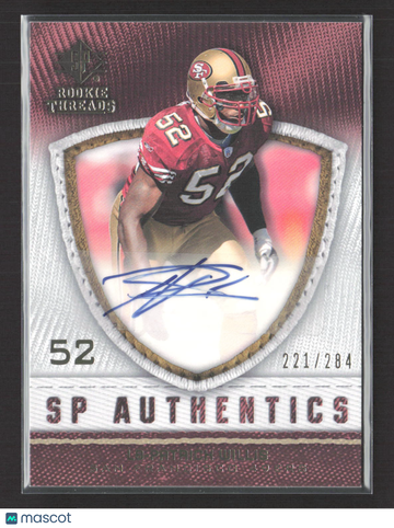 2008 Upper Deck SP Authentic SP Rookie Threads Patrick Willis #SP-PW /284 Jersey Patch