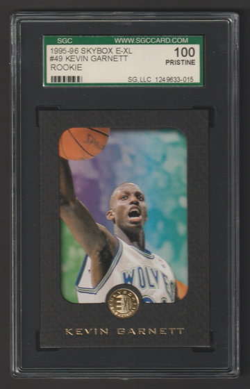1995-96 Skybox E-XL Kevin Garnett Rookie #49 SGC 100 Pristine
