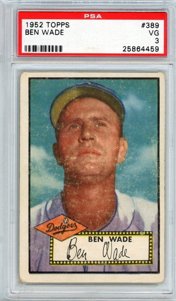 1952 Topps Ben Wade #389 PSA 3 P1286