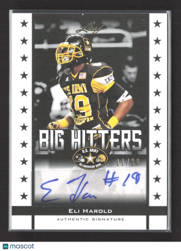 2012 Leaf U.S. Army All-American Bowl Big Hitters Eli Harold #BH-EH1 11/20 Auto
