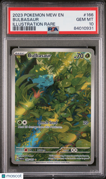 Scarlet & Violet 151 Bulbasaur Foil Illustration Rare PSA 10 #166