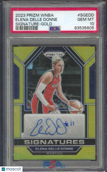 2023 Panini Prizm WNBA Signatures Elena Delle Donne #SGEDD Gold PSA 10