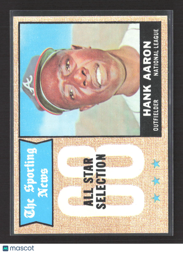 1968 Topps Hank Aaron #370 All Star Selection