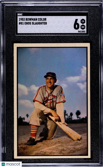 1953 Bowman Color Enos Slaughter #81 SGC 6