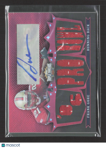 2007 Topps Triple Threads Frank Gore #TTRA-138 /18 Triple Relic Jersey Relic