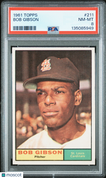 1961 Topps Bob Gibson #211 PSA 8