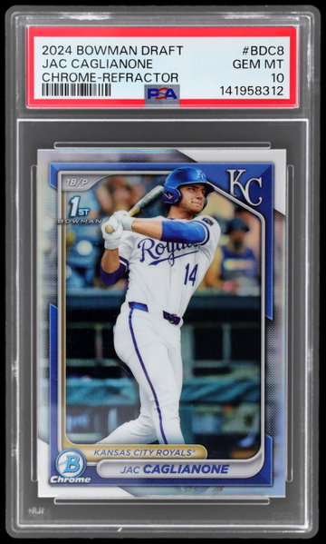 2024 Bowman Draft Jac Caglianone Chrome Refractor PSA 10