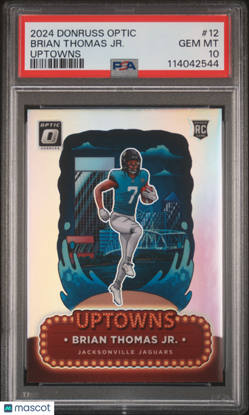2024 Panini Donruss Optic Uptowns Brian Thomas JR. #12 PSA 10 Jacksonville Jaguars