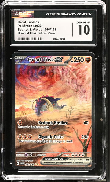 2023 Pokémon Scarlet & Violet SIR Great Tusk #246/198 ex CGC 10