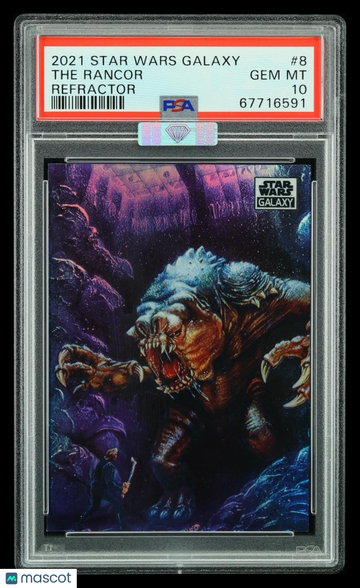 2021 Topps Chrome Star Wars Galaxy The Rancor #8 Refractor MBA 10