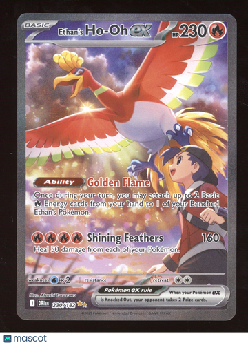 2025 S&V Destined Rivals Ethan's Ho-Oh ex Secret Rare #230/182