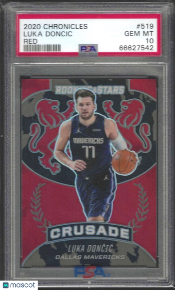 2020 Panini Chronicles Luka Doncic #519 Red PSA 10
