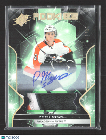 2020 Upper Deck SPx Hockey Philippe Myers #61 /85 Patch Memorabilia