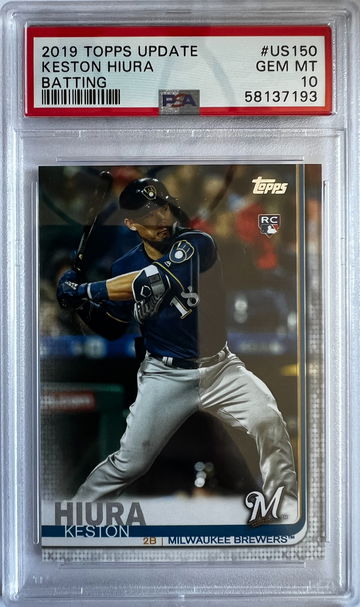 2019 Topps Update Keston Hiura -Batting PSA 10