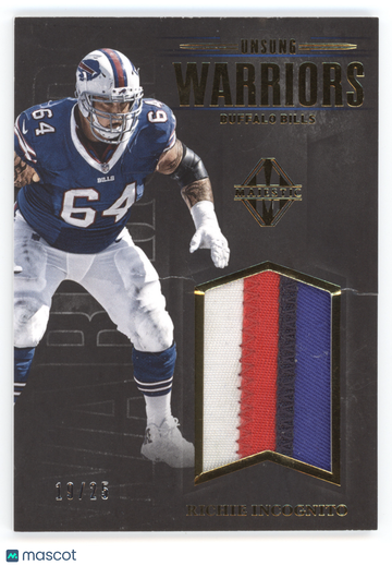 2018 Panini Majestic Unsung Warriors Richie Incognito #UWM-RI /25 Game-Used Material