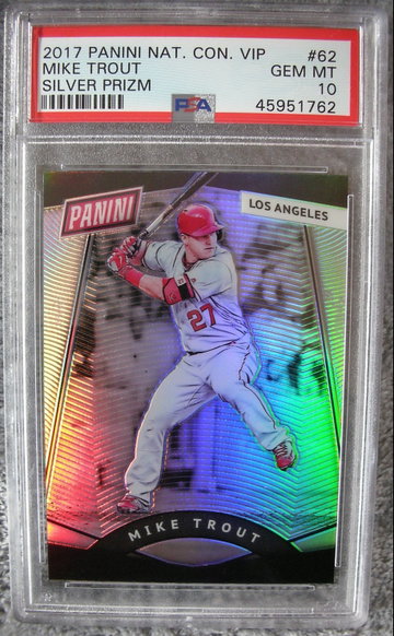 Mike Trout 2017 Panini N.C. VIP #62 Silver Prizm PSA 10