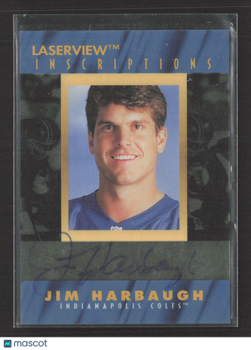 1996 Pinnacle Laserview Inscriptions Jim Harbaugh #1 1551/3500