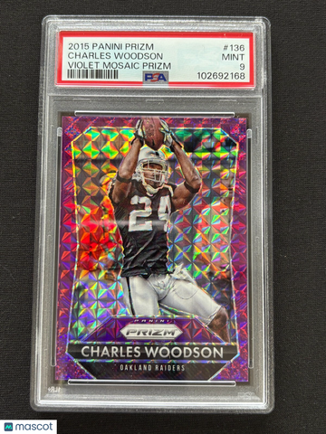 2015 Panini Prizm Charles Woodson #136 Mosaic Prizm PSA 9