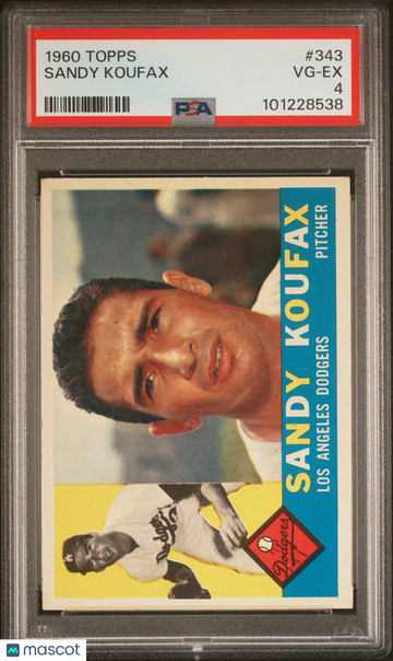 1960 Topps Sandy Koufax #343 PSA 4