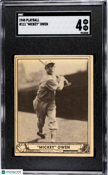 1940 Playball Mickey Owen #111 SGC 4