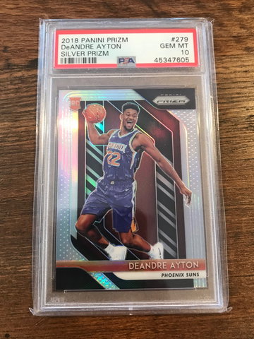 PSA 10 DeAndre Ayton Silver Prizm 2018