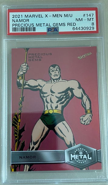 2021 Marvel Precious Metal Gems Red Namor  (Sub-Mariner) PSA 8 Pop 1 Non Higher