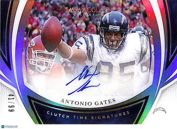 2025 Panini Immaculate Collection Clutch Time Signatures Antonio Gates #CTS-AGS /99