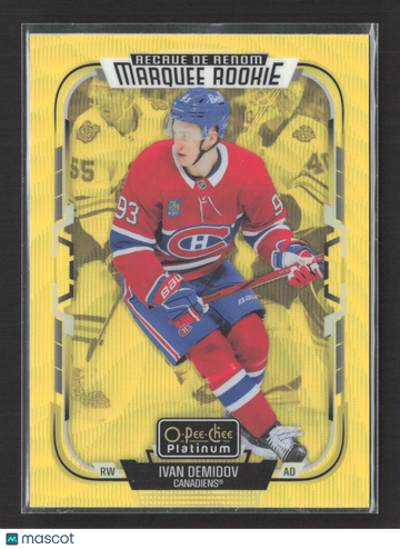 2026 Upper Deck O-Pee-Chee Platinum Marquee Rookie Ivan Demidov #232 Neon Yellow Surge