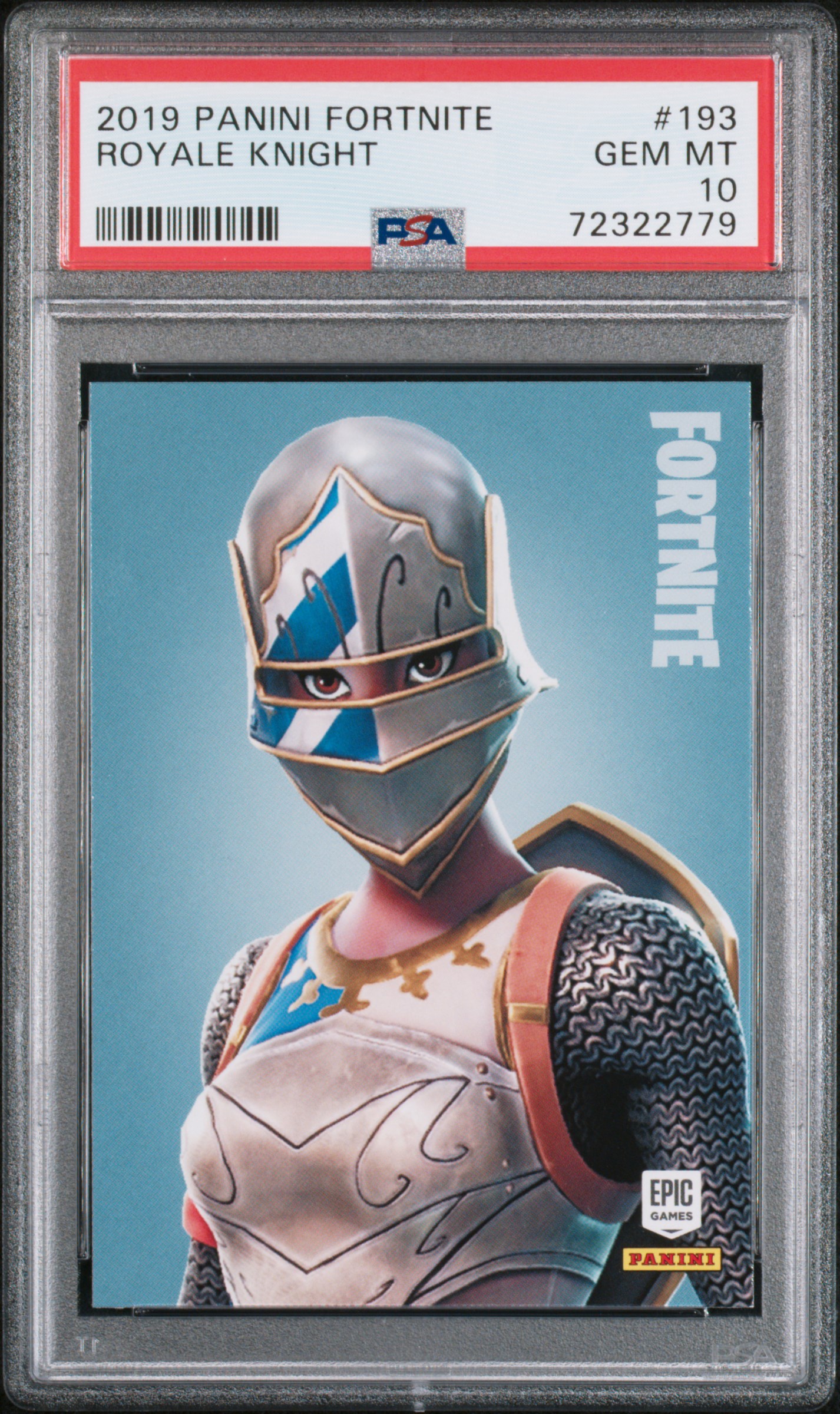 2019 Panini Fortnite Royale Knight #193 PSA 10