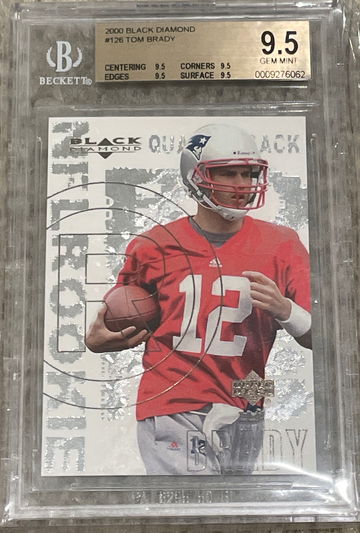 2000 Tom Brady Black Diamond Upper Deck Rookie BGS 9.5 PSA 10 Quad 9.5s RC