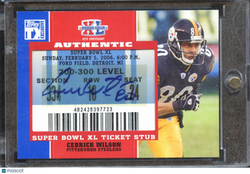 2007 Topps TX Exclusive Football Cedrick Wilson #SB-CW Super Bowl XL Ticket Stub