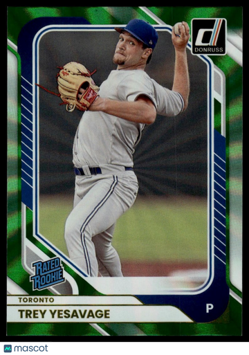 2026 Donruss Trey Yesavage #37 Green Laser RC