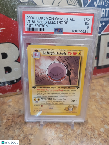 2000 Pokemon Gym Challenge LT. Surge's Electrode 1st Edition PSA 5 #52