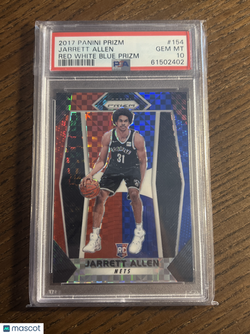 2017 Panini Prizm Jarrett Allen #154 Red White Blue Rookie RC PSA 10