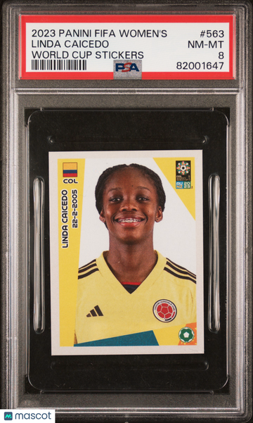 2023 Panini FIFA Women'S World Cup Stickers Linda Caicedo #563 World Cup Stickers PSA 8