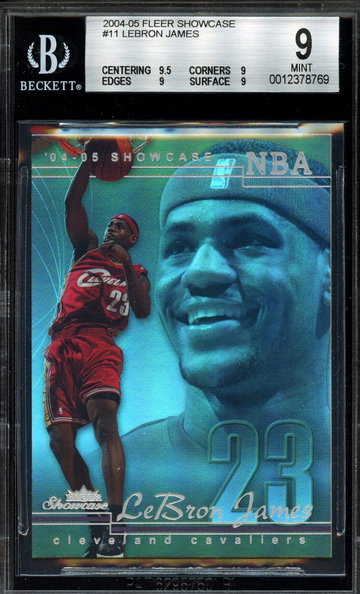 2004 Fleer Showcase #11 LeBron James BGS 9 Mint