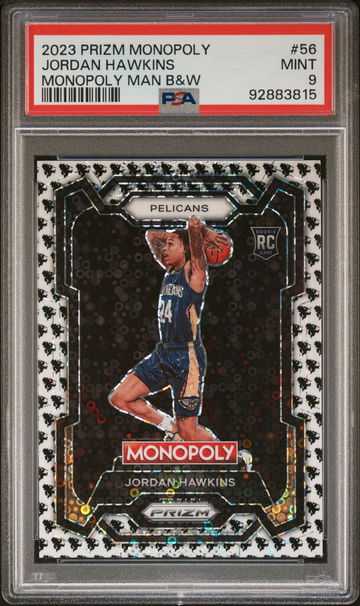 2023 Prizm Monopoly B&W Jordan Hawkins #56 RC PSA 9