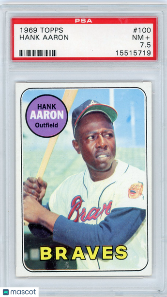 1969 Topps Hank Aaron #100 PSA 7.5