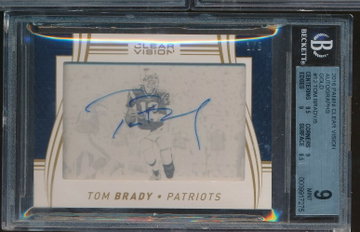 2016 Panini Clear Vision Gold Tom Brady Auto Autograph #d 1/5 BGS 9/10 GOAT