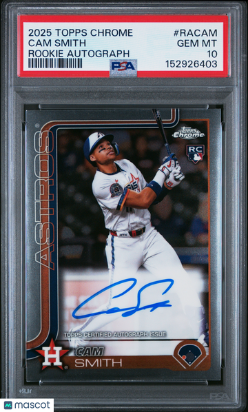 2025 Topps Chrome Rookie Autographs Cam Smith #RACAM PSA 10