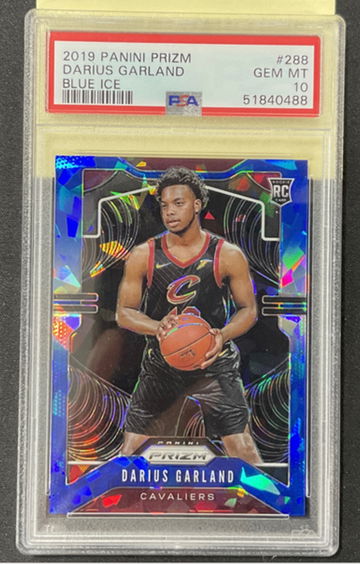 2019 Panini Prizm Darius Garland Blue ice 09/99 PSA 10
