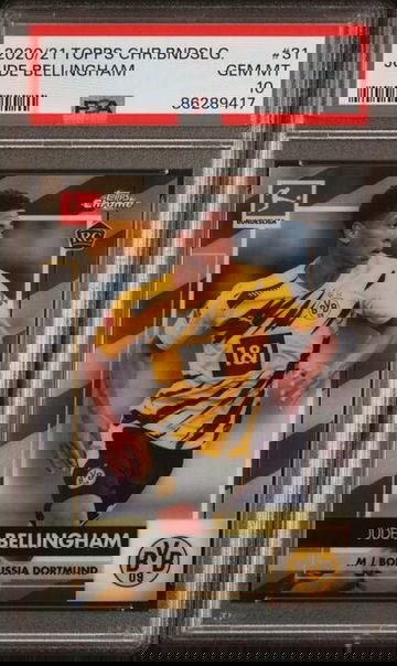 2020-21 Topps Chrome Bundesliga Soccer #31 Jude Bellingham RC Rookie PSA 10