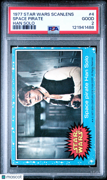1977 Star Wars Scanlens Space Pirate Han Solo #4 PSA 2