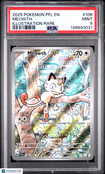 Phantasmal Flames Meowth PSA 9 #106