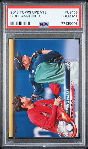 2018 Topps Update Series #US153 S.OHTANI/ICHIRO PSA GEM MINT 10