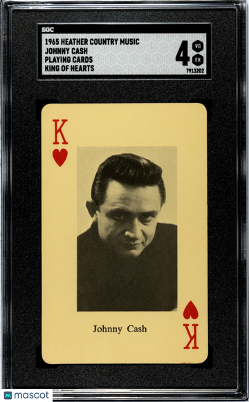 1965 Heather Country Music Playing Cards Johnny Cash SGC 4
