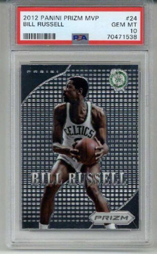2012 PANINI PRIZM MVP #24 BILL RUSSELL CARD BOSTON CELTICS PSA 10 LOW POP