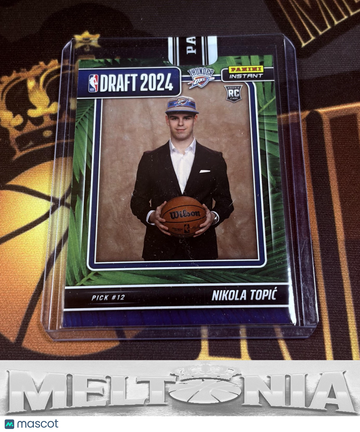2024-25 Panini Instant NBA Draft Night Nikola Topic #DN-8 Green SN RC